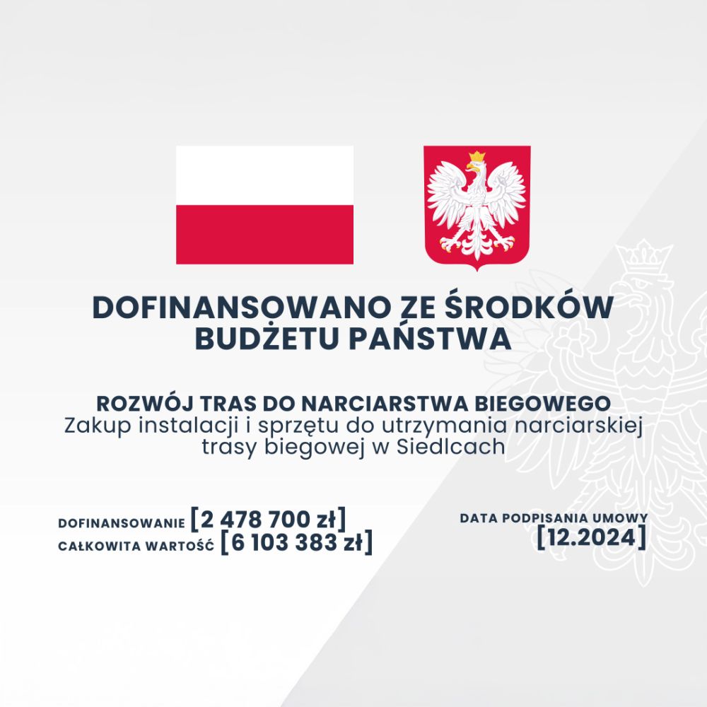 Zdjęcie aktualności Dofinansowanie tras do narciarstwa biegowego